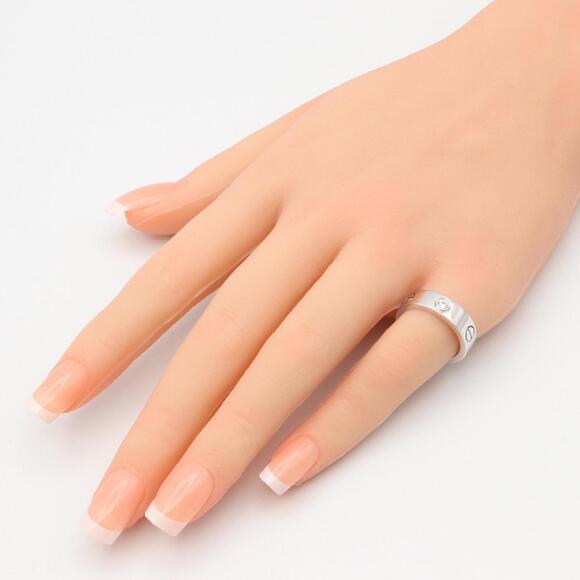 CARTIER 18k Silver Diamond Love Ring - Picture 7 of 7